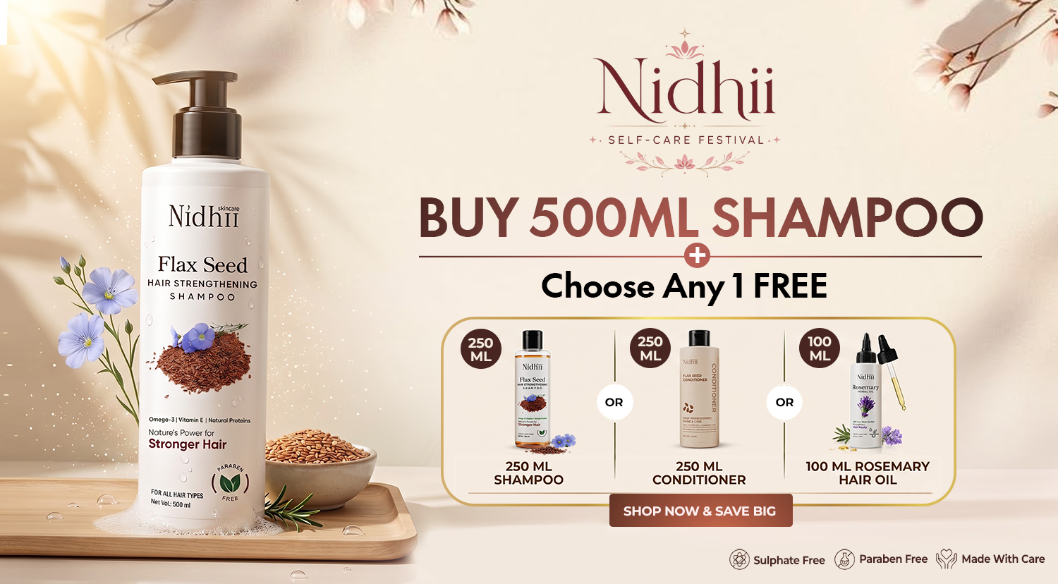 Buy 500ml Shampoo and Get 1 Product Free – Nidhii Skincare
